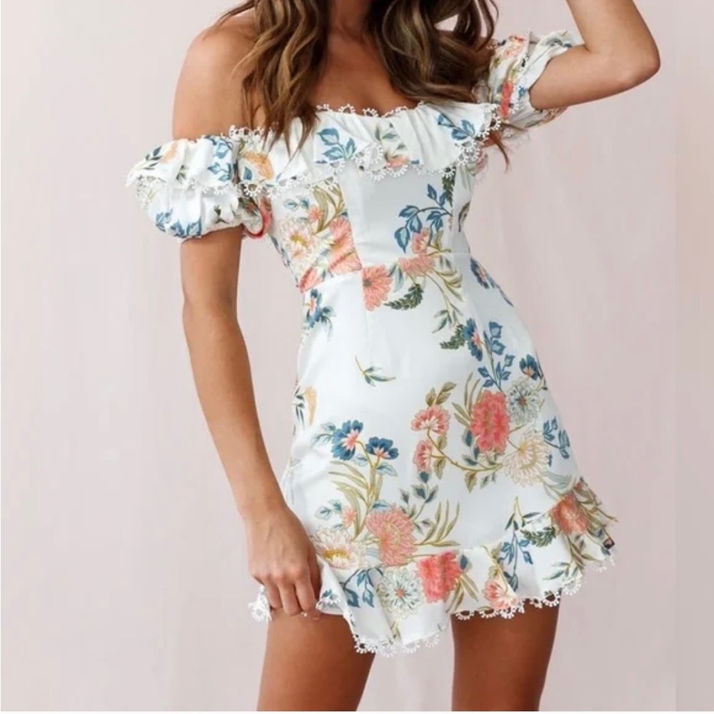 Summery floral ruffle dress